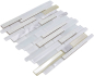 Preview: Mosaique composite Mosaique de verre Pierre Ceramique mix blanc mix translucide aspect maconnerie brillant