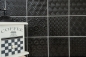 Preview: Mosaico quadrato Spirit in ceramica nera effetto retro opaco