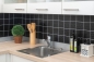 Preview: Mosaico quadrato Spirit in ceramica nera effetto retro opaco