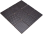 Preview: Mosaico quadrato Spirit in ceramica nera effetto retro opaco