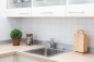 Preview: Mosaico quadrato Spirit in ceramica bianca effetto retro opaco