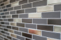 Preview: Mosaikfliesen Materialmix-Mosaik schwarz anthrazit silber Stäbchen Keramik