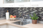 Preview: Mosaikfliesen Materialmix-Mosaik schwarz anthrazit silber Stäbchen Keramik