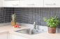 Preview: Mosaique Carre ECO uni noir anthracite verre mat