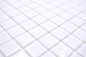 Preview: Mosaikfliese Poolmosaik Schwimmbadmosaik weiss Glasmosaik Duschtasse - 220-100T
