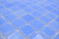 Preview: Mosaique Carre ECO Niebla AZUL CELESTE PUR verre aspect piscine bleu brillant