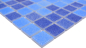 Preview: Mosaikfliese Poolmosaik Schwimmbadmosaik blau mix Badezimmer Dusche - 220-1158U