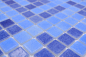 Preview: Mosaikfliese Poolmosaik Schwimmbadmosaik blau mix Badezimmer Dusche - 220-1158U