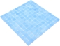 Preview: Mosaico cuadrado ECO Niebla AZUL TURQUESA PAT vidrio antideslizante aspecto piscina azul claro mate R11C