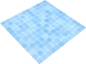 Preview: Mosaico quadrato ECO Niebla AZUL TURQUESA PUR vetro piscina azzurro lucido