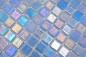 Preview: Mosaikfliese Poolmosaik Schwimmbadmosaik hellblau irisierend - 220-P55251