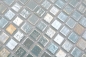 Preview: Mosaik Fliesenspiegel Naturoptik ECO Glas gruen glaenzend - 10 Mosaikblaetter