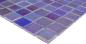 Preview: Mosaikfliese Poolmosaik Schwimmbadmosaik dunkelblau violett irisierend - 220-P55255