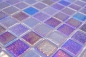 Preview: Mosaikfliese Poolmosaik Schwimmbadmosaik dunkelblau violett irisierend - 220-P55255