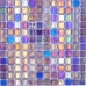 Preview: Mosaikfliese Poolmosaik Schwimmbadmosaik dunkelblau violett irisierend - 220-P55255