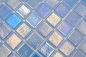Mobile Preview: Schwimmbadmosaik Poolmosaik Glasmosaik hellblau changierend Wand Boden Küche Bad Dusche - 220-P55381