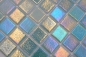 Preview: Schwimmbadmosaik Poolmosaik Glasmosaik grün changierend Wand Boden Küche Bad Dusche - 220-P55383