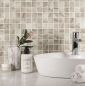 Preview: Mosaico cuadrado ECO JUNGLE 38 PUR vidrio aspecto natural mezcla negro brillante