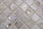Preview: Piscina mosaico Piscina mosaico Mosaico de vidrio Marfil Crema Beige Shimmer iridiscente Pared Suelo Cocina Bano Ducha - 220-71380U