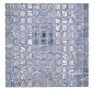 Preview: Mosaic tile, pool mosaic, swimming pool mosaic, silver, blue, glossy silver, metallic
