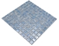 Preview: Mosaic tile, pool mosaic, swimming pool mosaic, light blue, silver sheen, metallic
