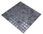 Preview: Mosaikfliese Poolmosaik Schwimmbadmosaik Schwarz Graphit Silber Dusche Wand SPAIN - 220-78253U