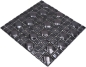 Preview: Mosaique de verre Carreau retro Nostalgie Design Ogee rayures noir 3D