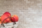 Preview: Mosaique Brick Splitface Botticino Marble 3D Marbre aspect maconnerie ivoire mat