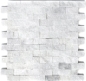 Preview: Splitface mosaico de marmol 3D pared de piedra natural blanco Ladrillo Ibiza blanco 45-0204