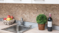 Preview: Mosaico Ladrillo Splitface Noce travertino 3D aspecto albanileria nogal mate