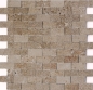 Preview: Splitface Mosaik Fliese Travertin Natursteinwand Walnuss Brick Noce Travertin 43-44248
