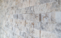 Preview: Splitface 3D mosaico de azulejos travertino piedra natural de la pared gris plata crema travertino 43-47248