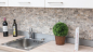 Preview: Splitface 3D mosaico de azulejos travertino piedra natural de la pared gris plata crema travertino 43-47248