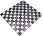 Preview: Mosaik Fliese Aluminiummosaik Glasmosaik Schachbrett Schwarz Silber Struktur Wandfliese - 49-0302_8mm