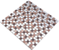 Preview: Mosaik Aluminium mix beige braun matt - 10 Mosaikblaetter