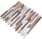 Preview: Mosaique composite alu mix alu cuivre aluminium aspect maconnerie beige marron mat