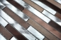 Preview: Mosaique composite alu mix alu cuivre aluminium aspect maconnerie beige marron mat