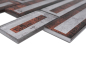 Preview: Mosaico de vidrio mosaico azulejo 2D look marron plata gris sombreado