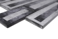 Preview: Mosaico de vidrio mosaico azulejo 2D look negro plata gris sombreado