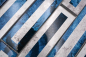 Preview: Mosaico de vidrio mosaico azulejo 2D look negro azul gris sombreado