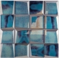 Preview: Glasmosaik Mosaikfliese Quadrat 3D-Optik Azurblau Fliesenspiegel Küche - 88-XB10