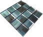 Mobile Preview: Glasmosaik Mosaikfliese Quadrat 3D-Optik Waldgrün Fliesenspiegel Küche - 88-XB20