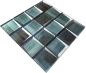 Preview: Mosaique de verre Carre 3D vert foret Carrelage cuisine - 88-XB20