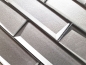 Preview: Mosaico de vidrio mosaico de azulejos Metro gris plata 3D optico azulejo espejo de pared - 88-XB01