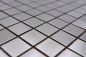 Preview: Mosaico de azulejos de acero inoxidable de acero plateado cepillado cocina pared bano azulejos mosaico estera - 129-23D - Kopie