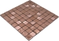 Preview: Mosaique Carre Mosaique de verre EP bronze translucide aspect relief brillant