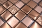 Preview: Mosaique Carre Mosaique de verre EP bronze translucide aspect relief brillant