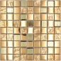 Mobile Preview: Glasmosaik Mosaikfliese Gold Gelbgold Glänzend Fliesenspiegel Wand - 88-XCG03