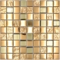 Preview: Glasmosaik Mosaikfliese Gold Gelbgold Glänzend Fliesenspiegel Wand - 88-XCG03