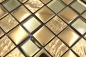 Preview: Glasmosaik Mosaikfliese Gold Gelbgold Glänzend Fliesenspiegel Wand - 88-XCG03